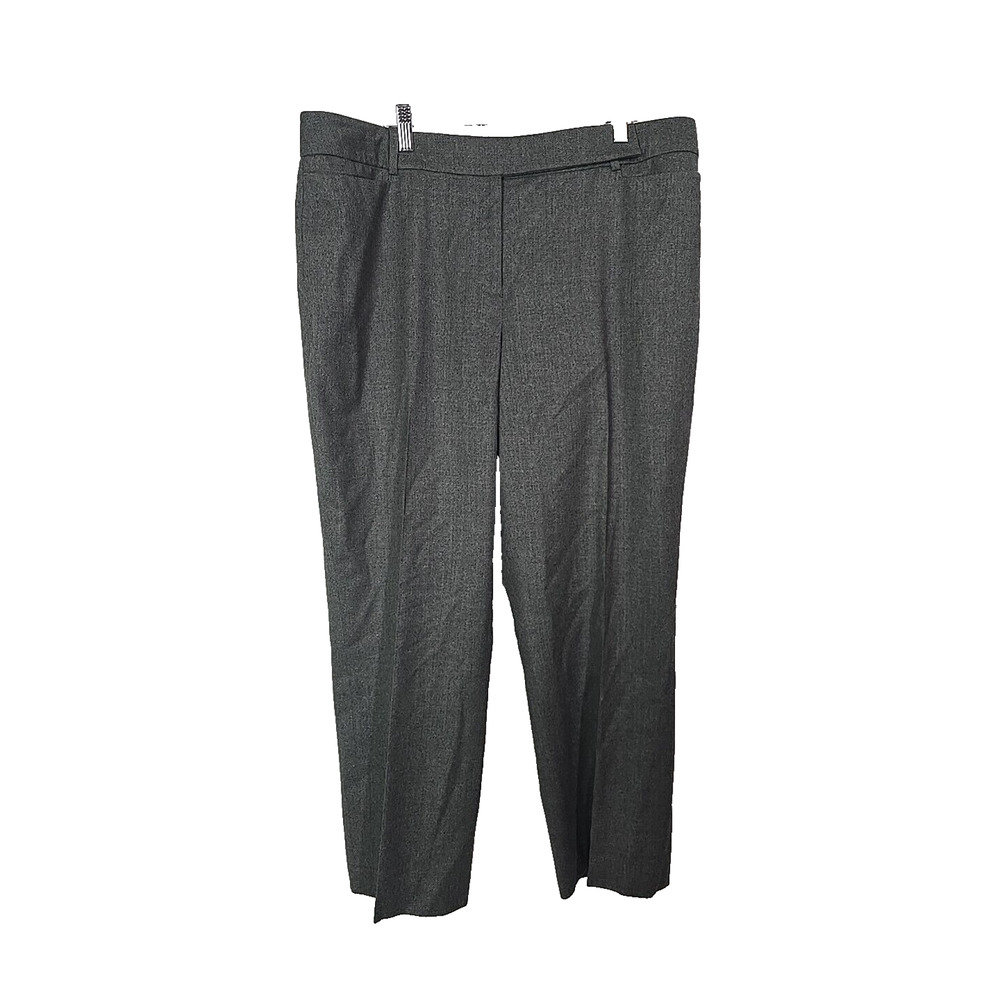 Talbots Gray Signature Straight Flat‎ Front Career Casual Pants Womans Size 16